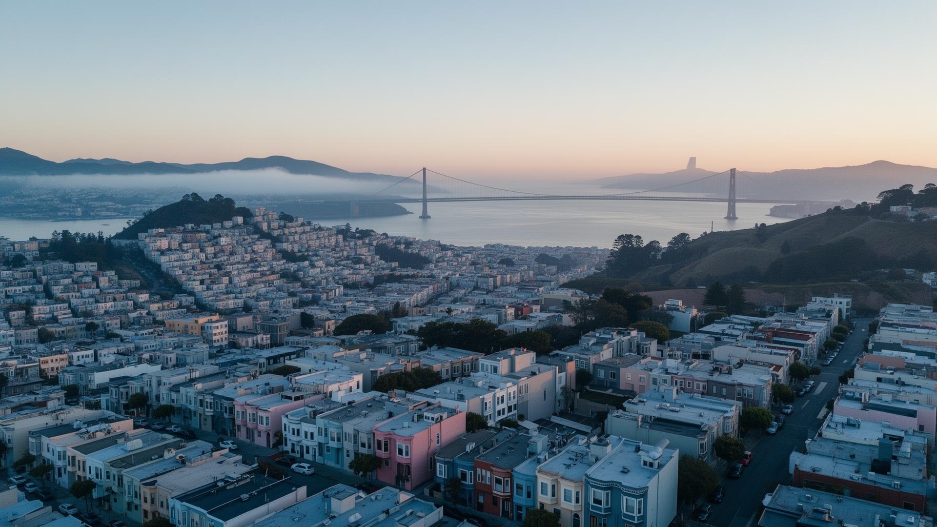 San Francisco skyline at dawn